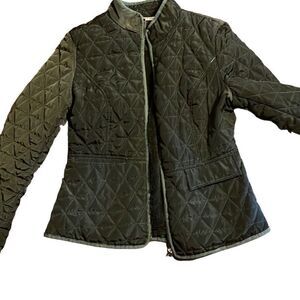 L A coalition green quilted jacket